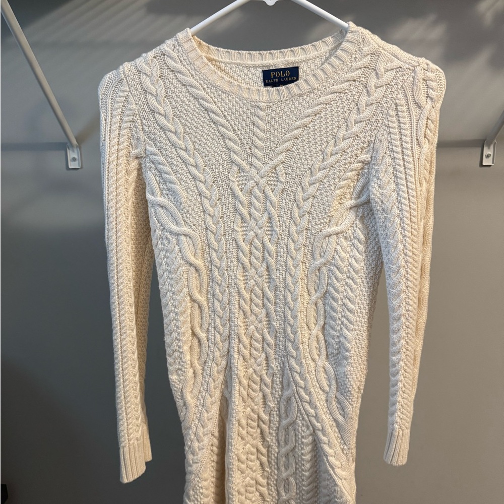 Polo by Ralph Lauren Cream Cable Knit Dress